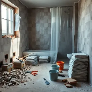 Remont łazienki w trakcie mieszkania